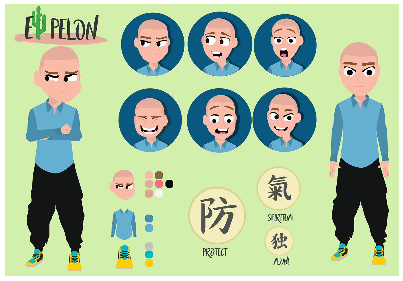 animacion 2d creacion de personaje gestos illustrator. ilustracion ilustración digital