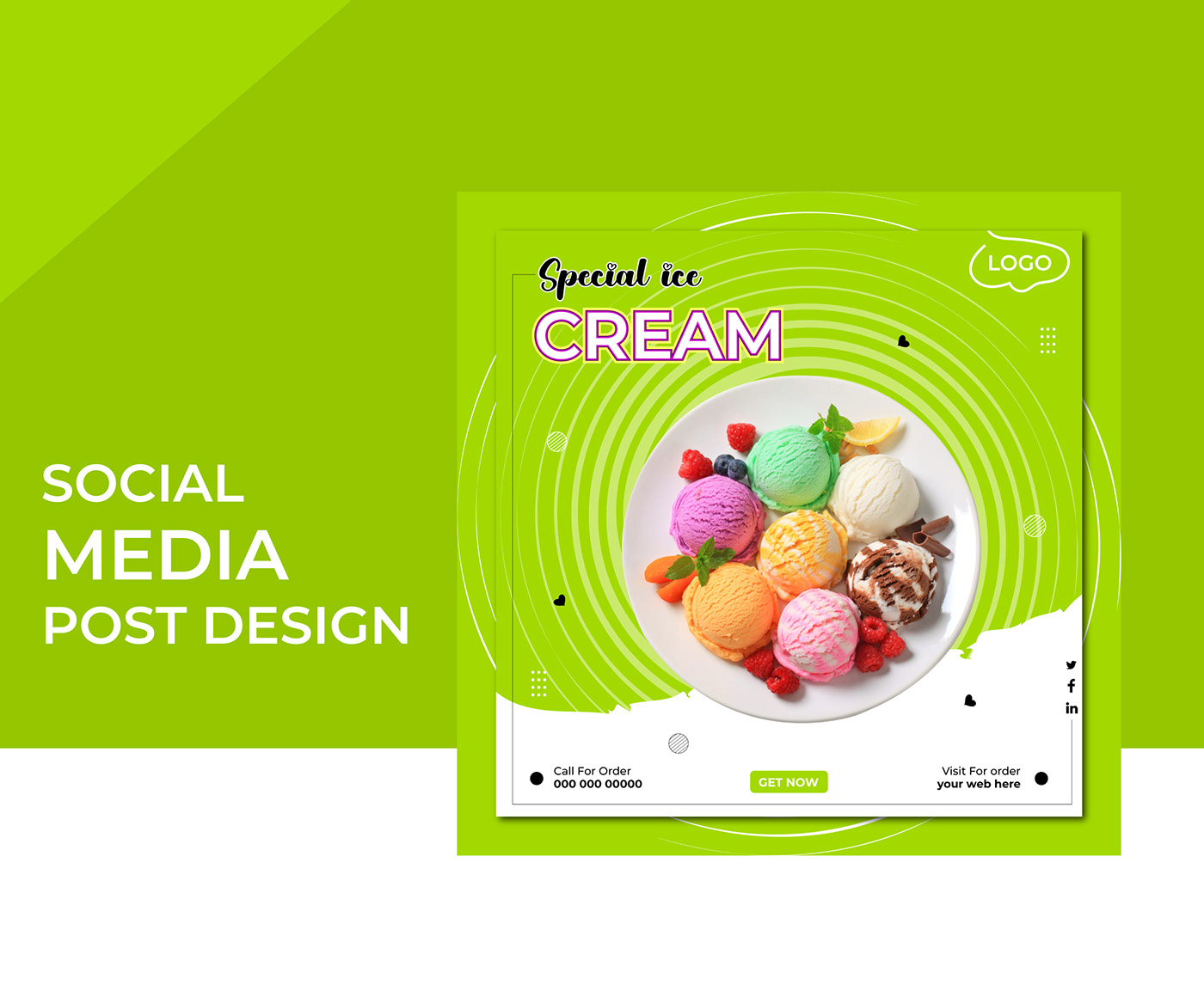 Food  ice cream delicious tasty sweet yammy Social media post Advertising  marketing   ads