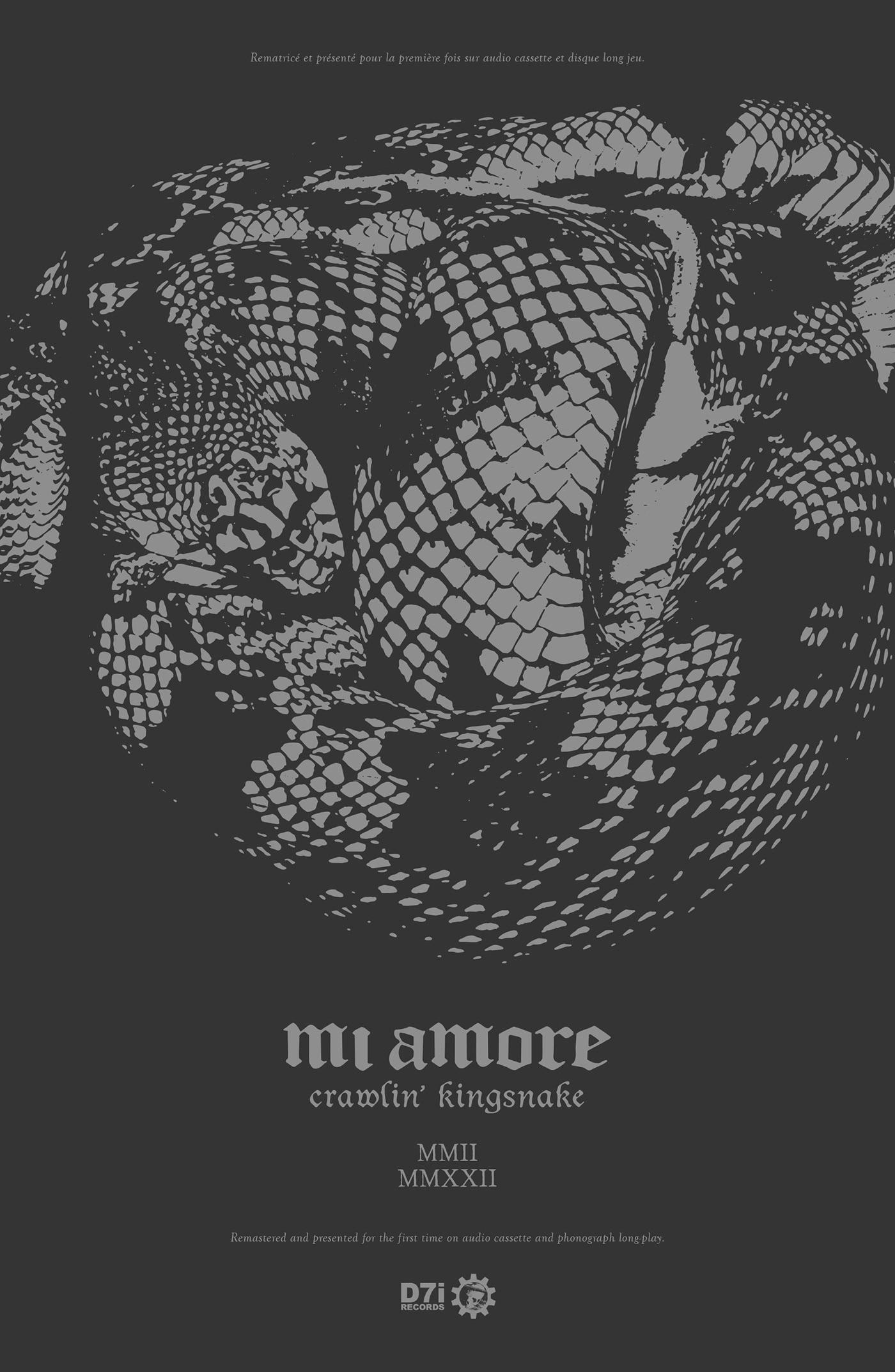 vinyl cover cover design music artwork punk Crawlin' Kingsnake Hardcore Music LP Mi Amore