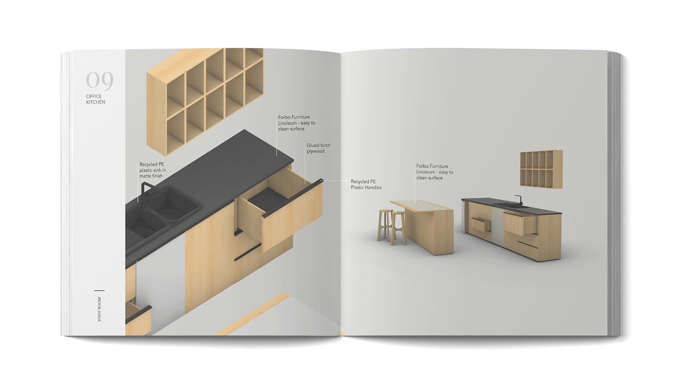Booklet design furniture graphic Interior minimal student Sustainable TIMBER