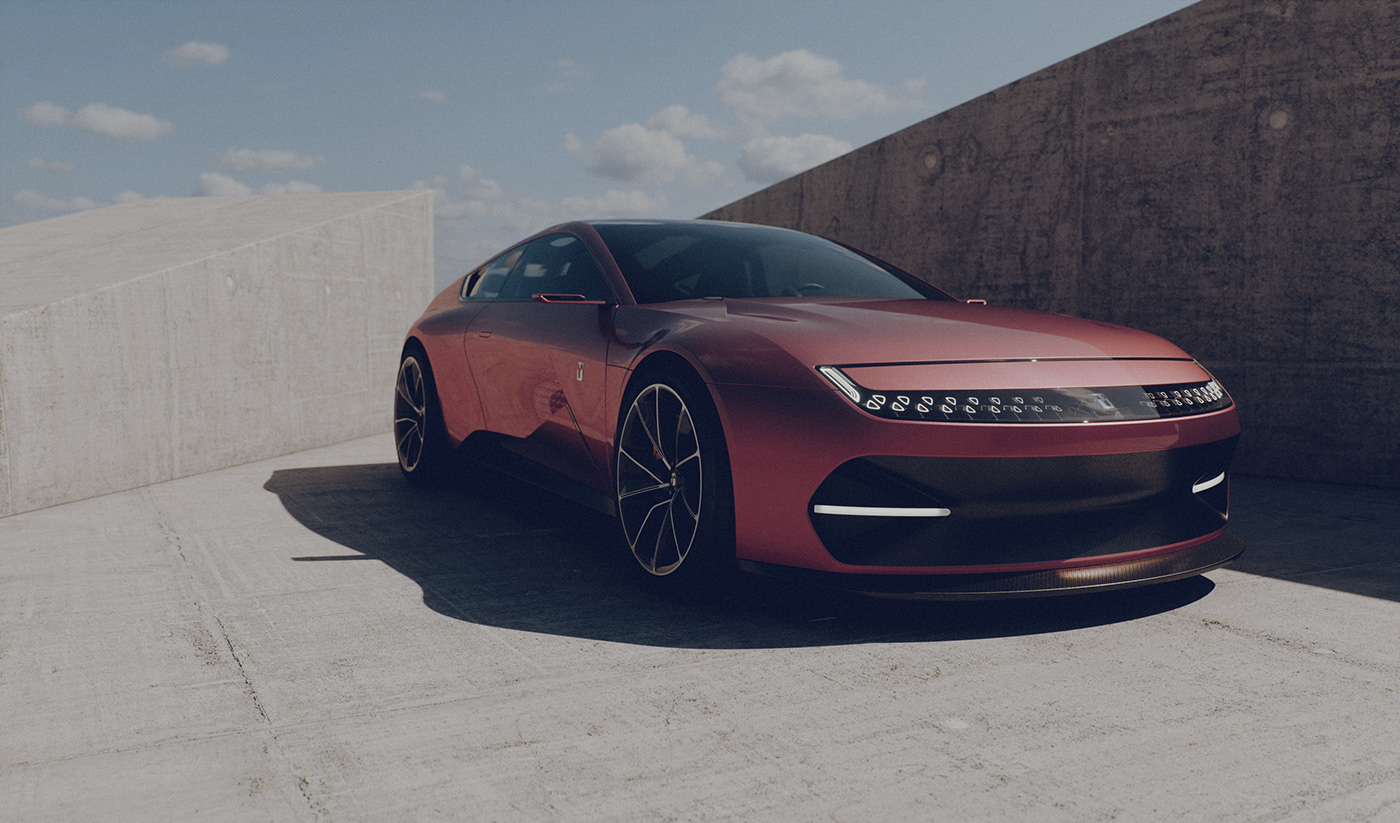 3D automotive   car design CGI clean concept elegant modern simple visualization