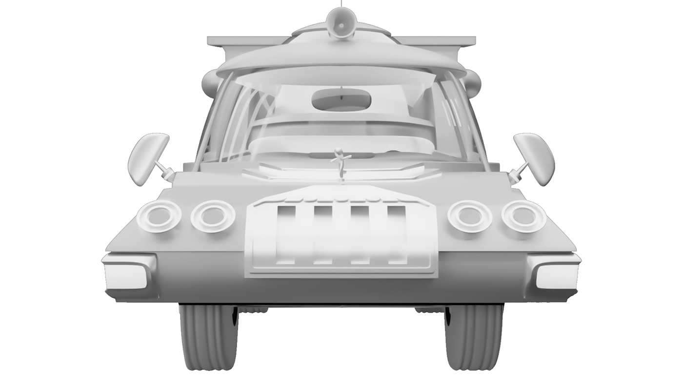 the simpsons blender photoshop 3D model modeling 3d modeling car