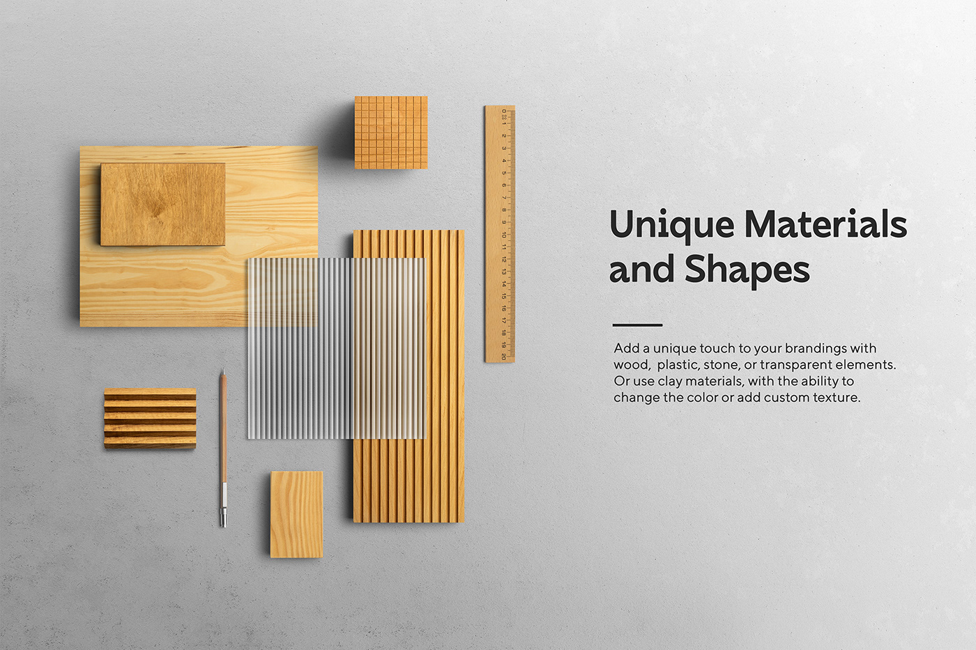 Branding Mockups Library | Unique Materials and Shapes