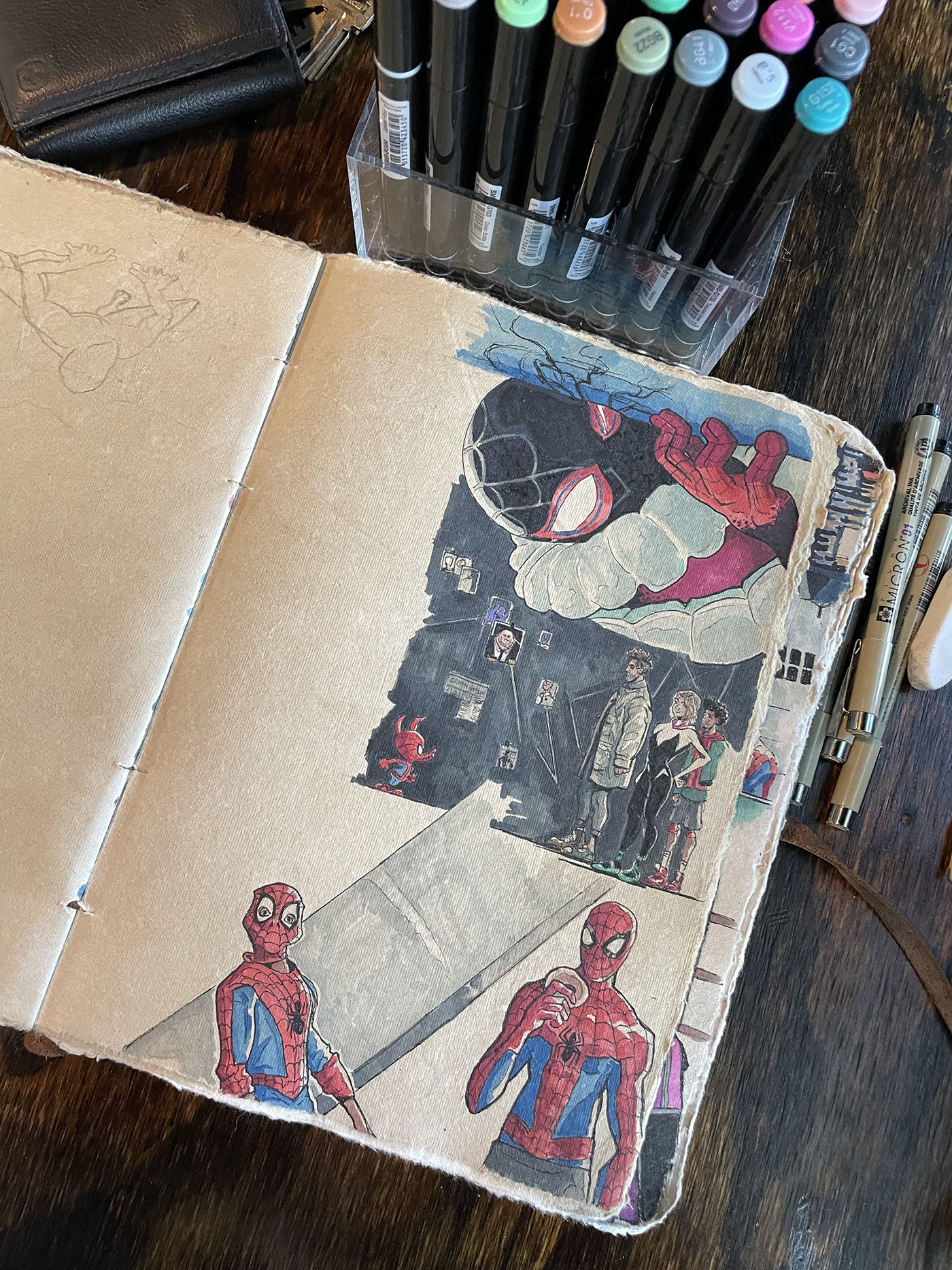 sketchbook comics disney ILLUSTRATION  inking markers marvel marvelstudios Movies sketch sketching spiderman