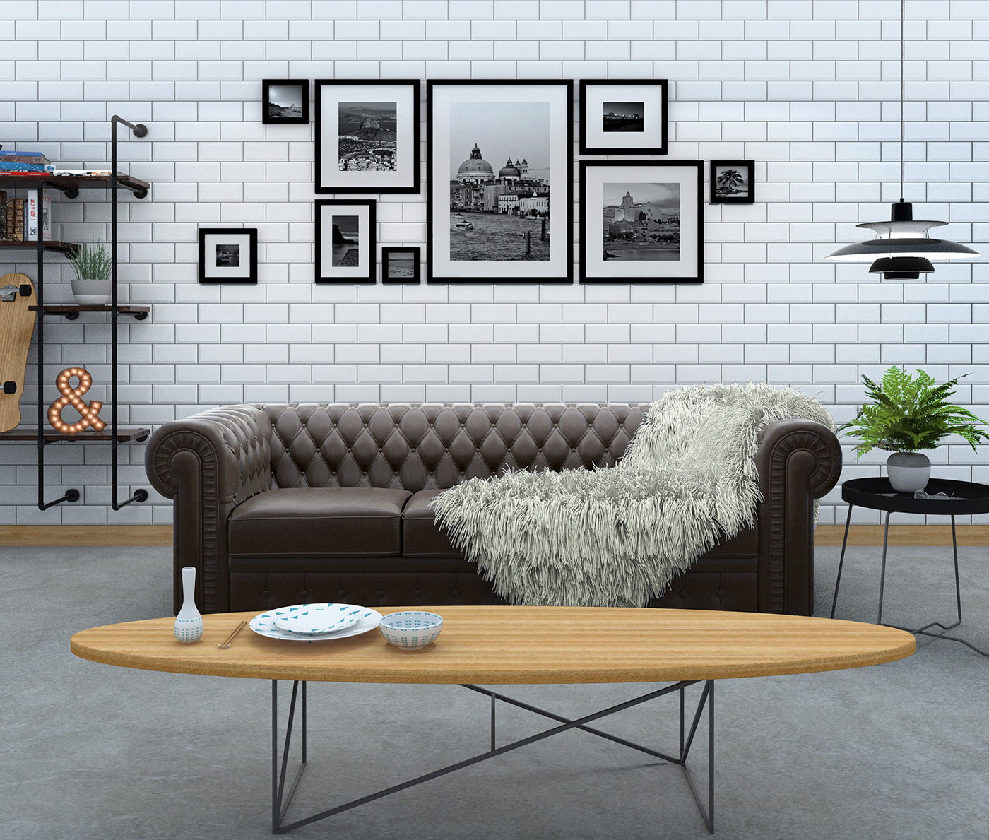 chesterfield architecture interiordesign furniture Style homedeco living room fur blanket Lamp alvarodelacruz