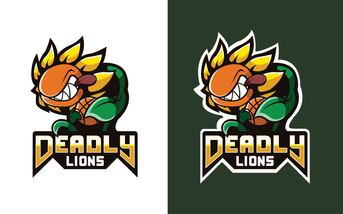 Sports logo basketball Basketball Logo Plant Lions green sport logo lion ILLUSTRATION  brand