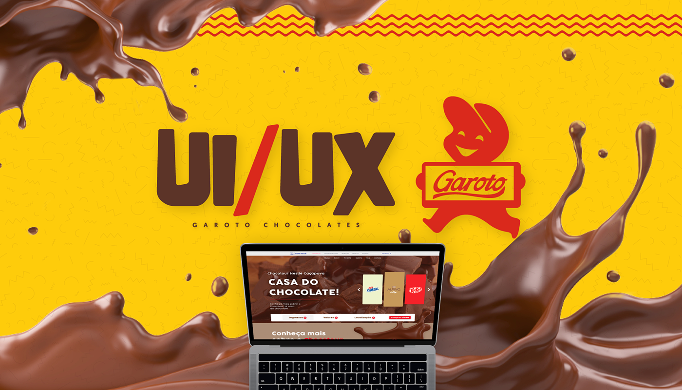 Candy chocolate social media UI ui design uiux ux UX design Website yellow