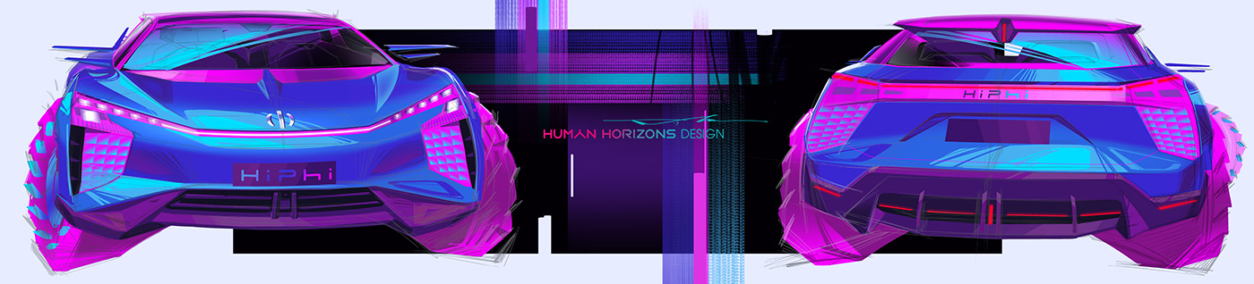 HiPhi HiPhi 1 Human Horizons car design Electric Car electric vehicle concept car exotic car luxury car Cyberpunk