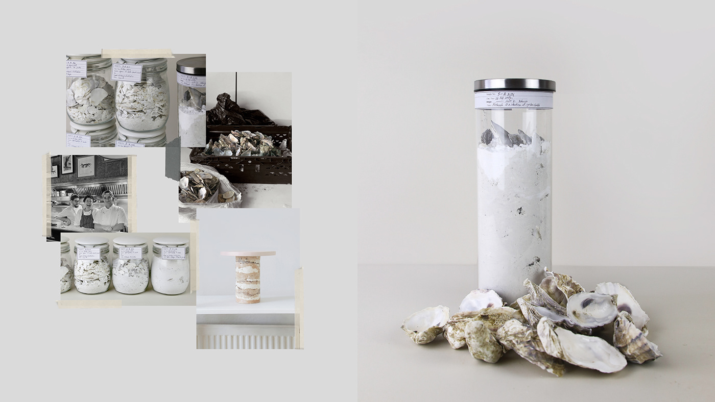 central saint martins material materialfutures oystershells Sustainable waste 굴껍질 지속가능 Sustainability 재료디자인