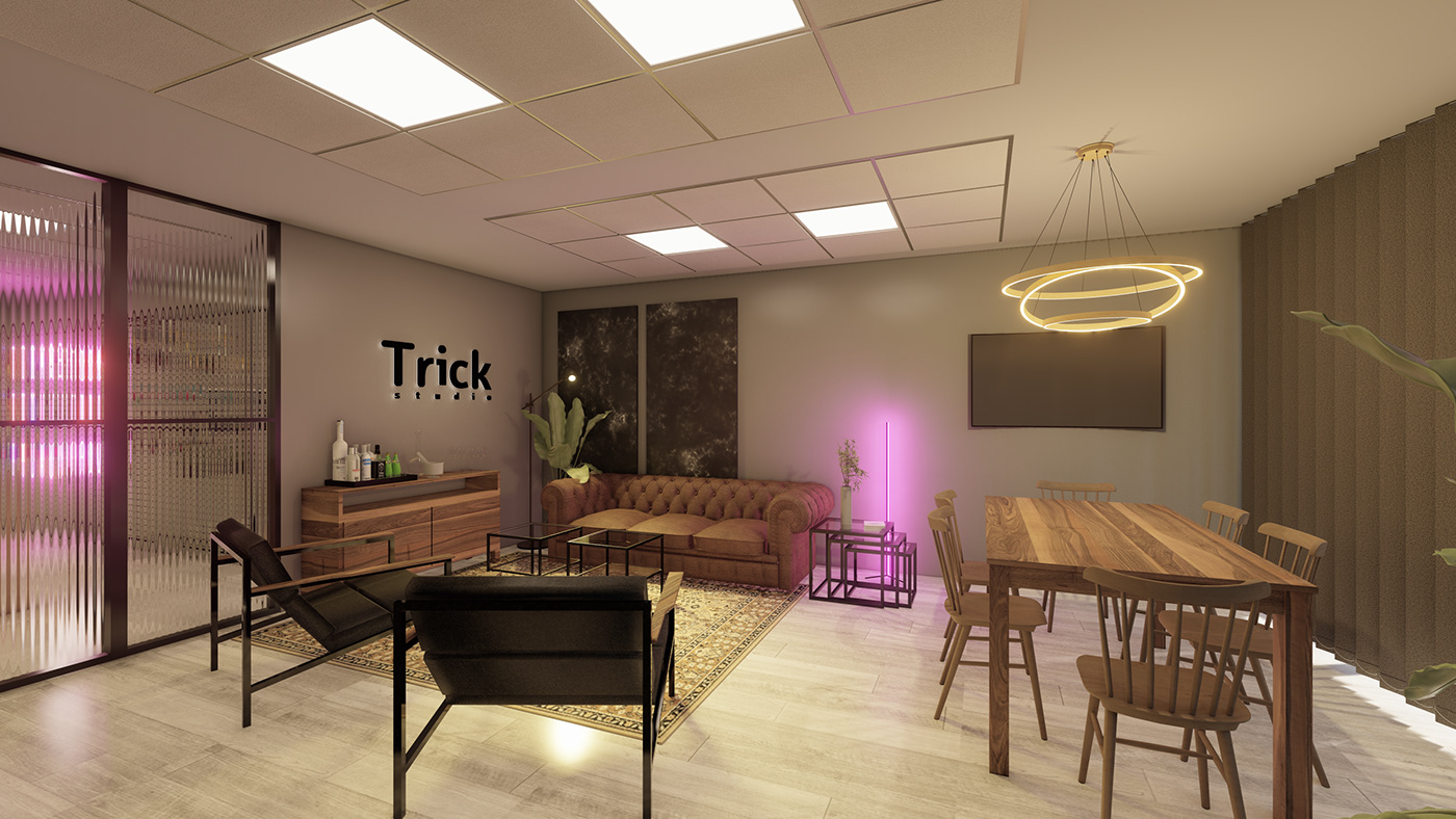 architecture Render visualization interior design  3D 3d modeling SketchUP lumion archviz Office