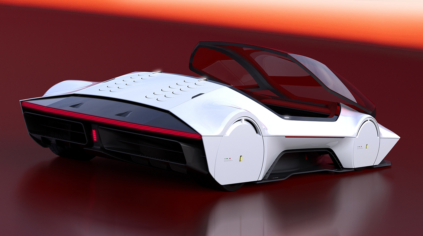 3D Automotive design car car design design FERRARI industrial design  product design  rendering Transportation Design