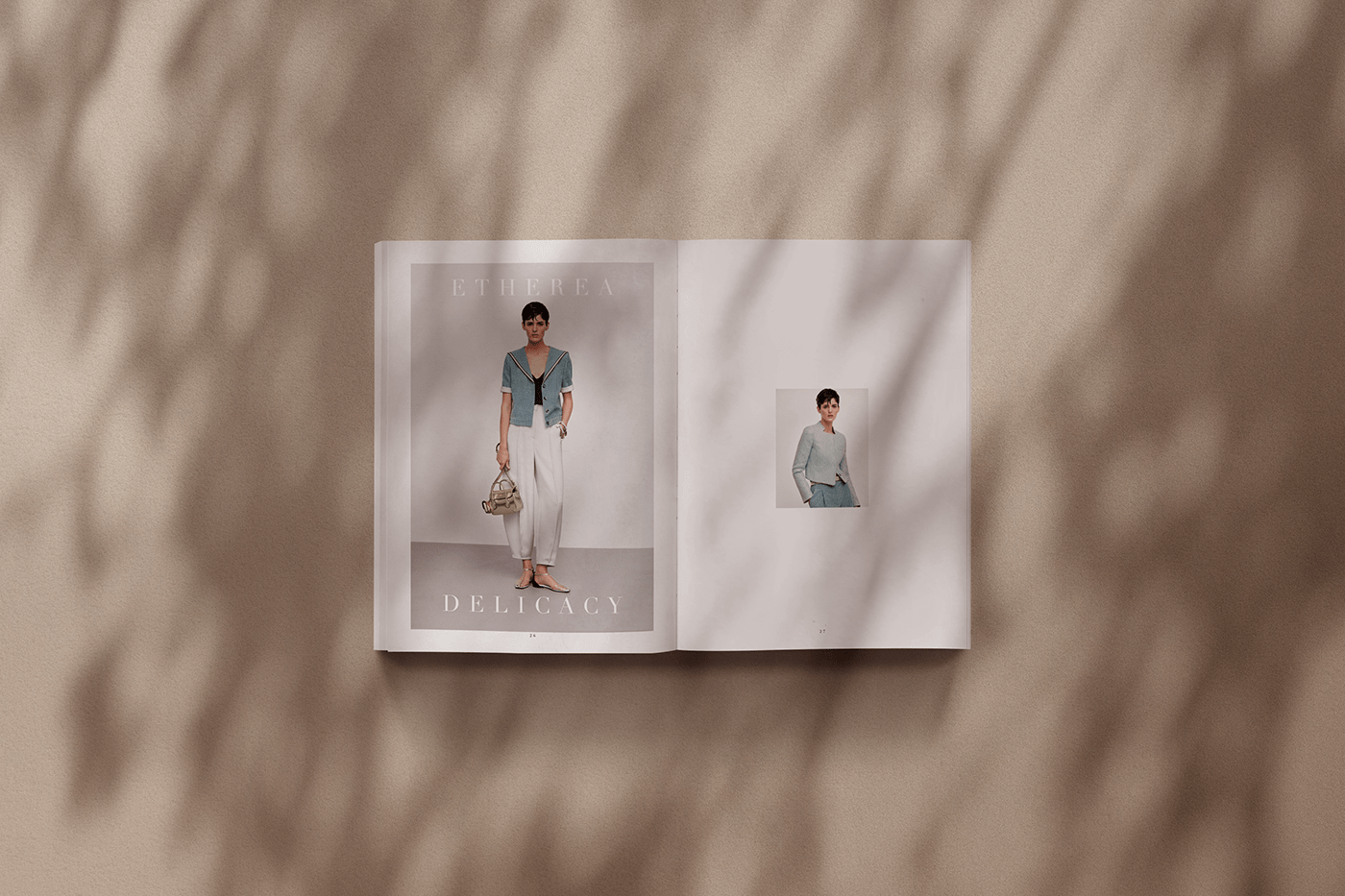InDesign Layout minimal magazine Magazine design Giorgio Armani