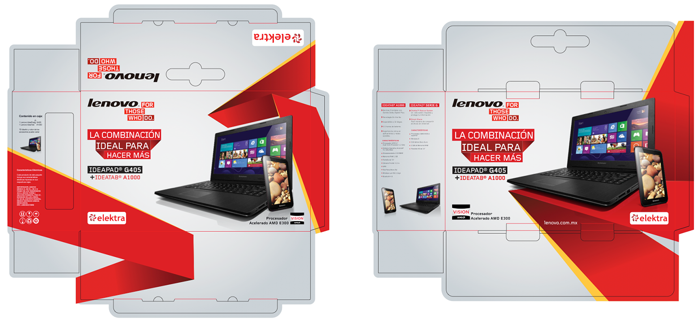 Packaging pop Lenovo bundle art direction 