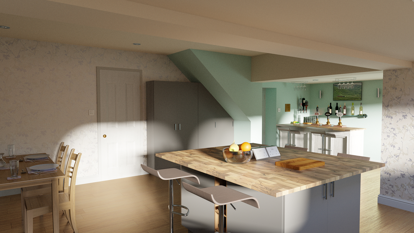 kitchen bar house interior design  Architectural Visualisation
