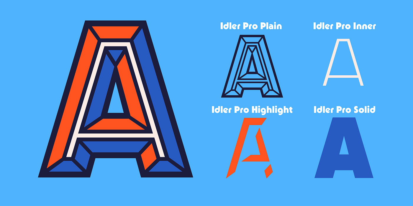 font Typeface layered Retro type graphic design  typography   vintage