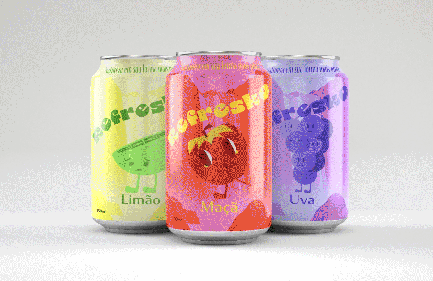 refrigerante embalagem Packaging Tifólio brand identity adobe illustrator Can Packaging soft drinks drinks packaging ILLUSTRATION 