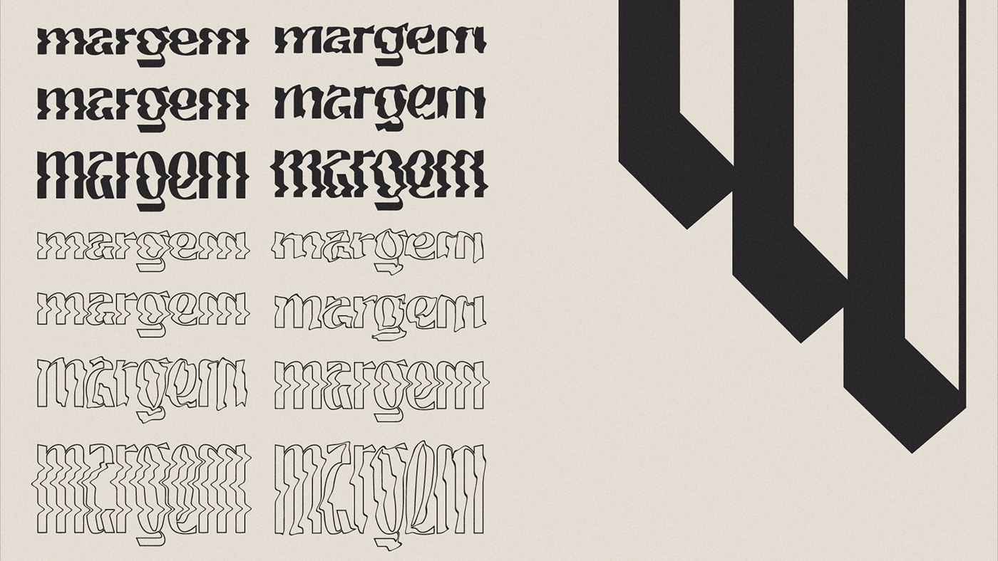 brand identity electronic Event Logotype marca Margem music rebranding redesign Underground music