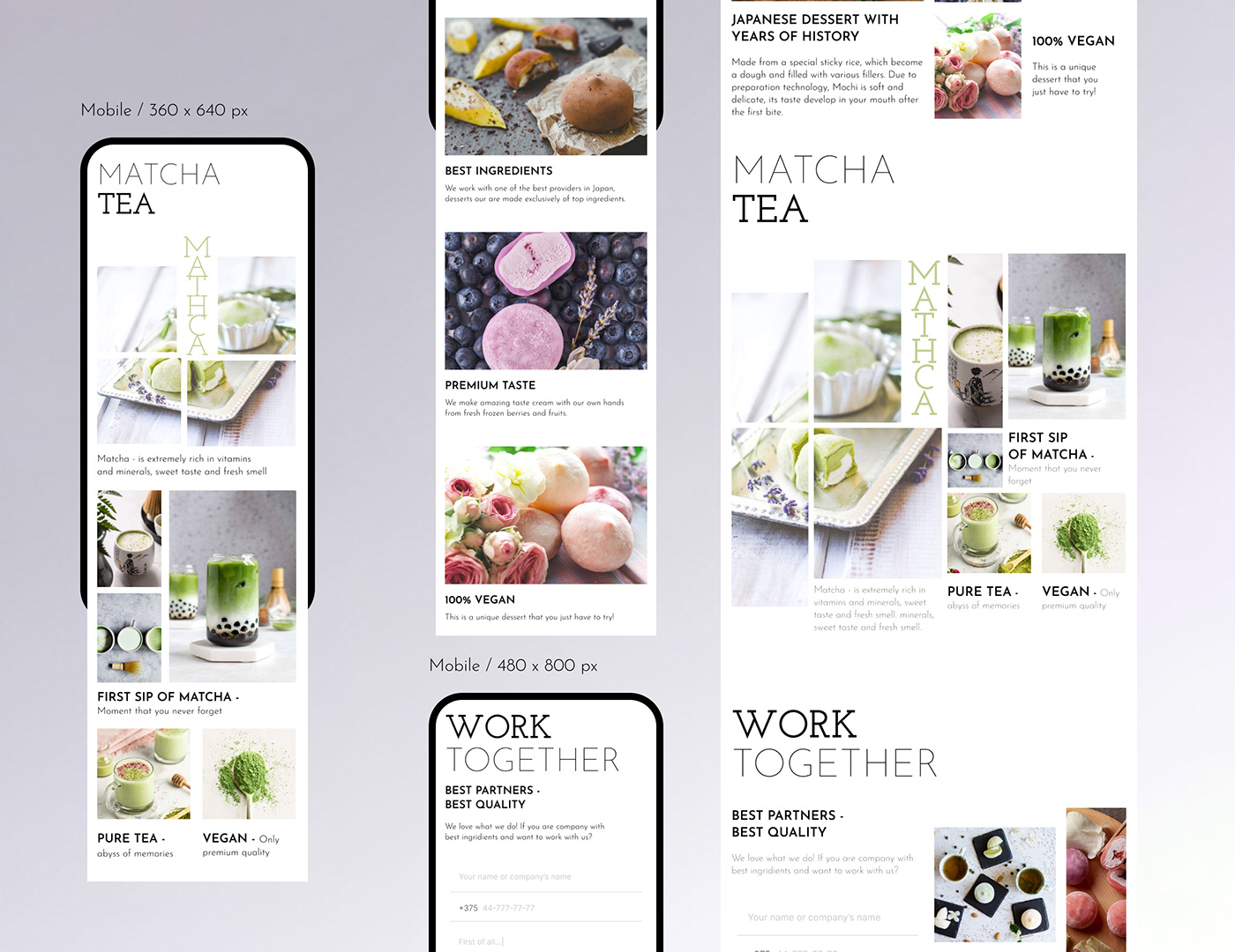 Food  landing page shop UI/UX user interface Web Design  Website cafe dessert mochi