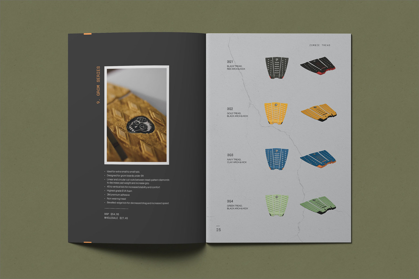 brand brochure Catalogue design graphic design  Layout logo products Surf surfing