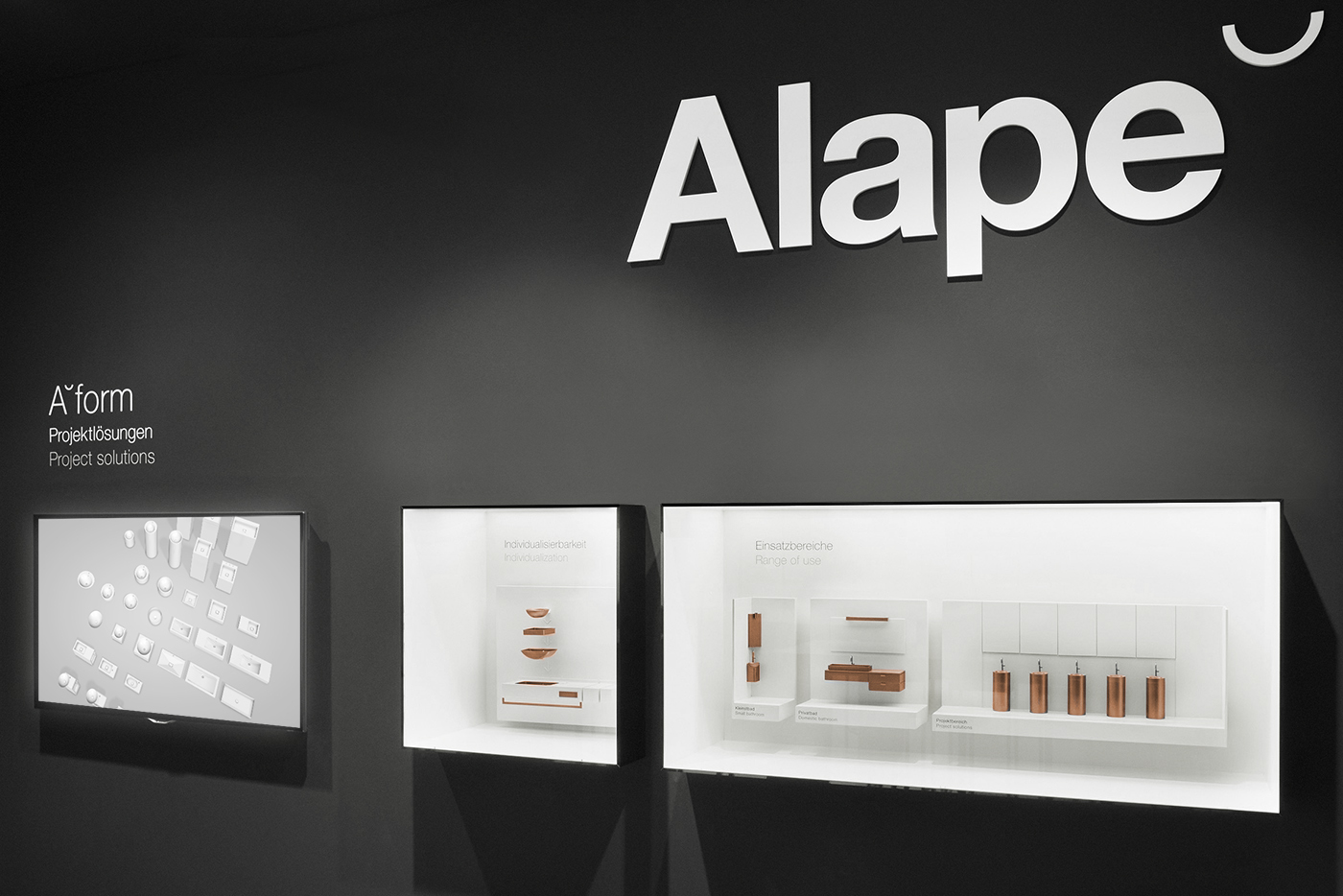 Exhibition  Fair 3D Film   editorial Interior minimalist booth Alape Exhibition Design 