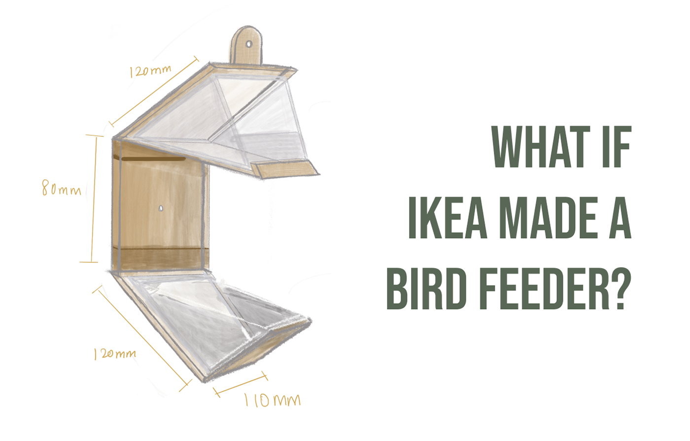 birdfeeder design lifestyle mdf product design  sketch