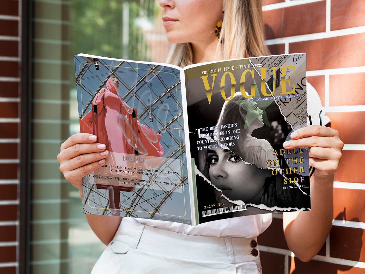 adobe adobephotoshop design magazine Magazine Cover Magazine design Mockup photoshop vogue Vogue Magazine