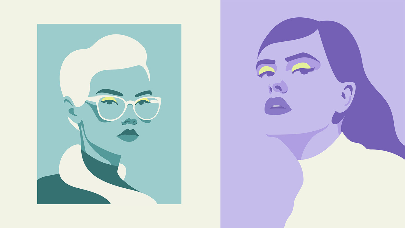 adobe illustrator digital illustration Procreate portrait woman beauty editorial