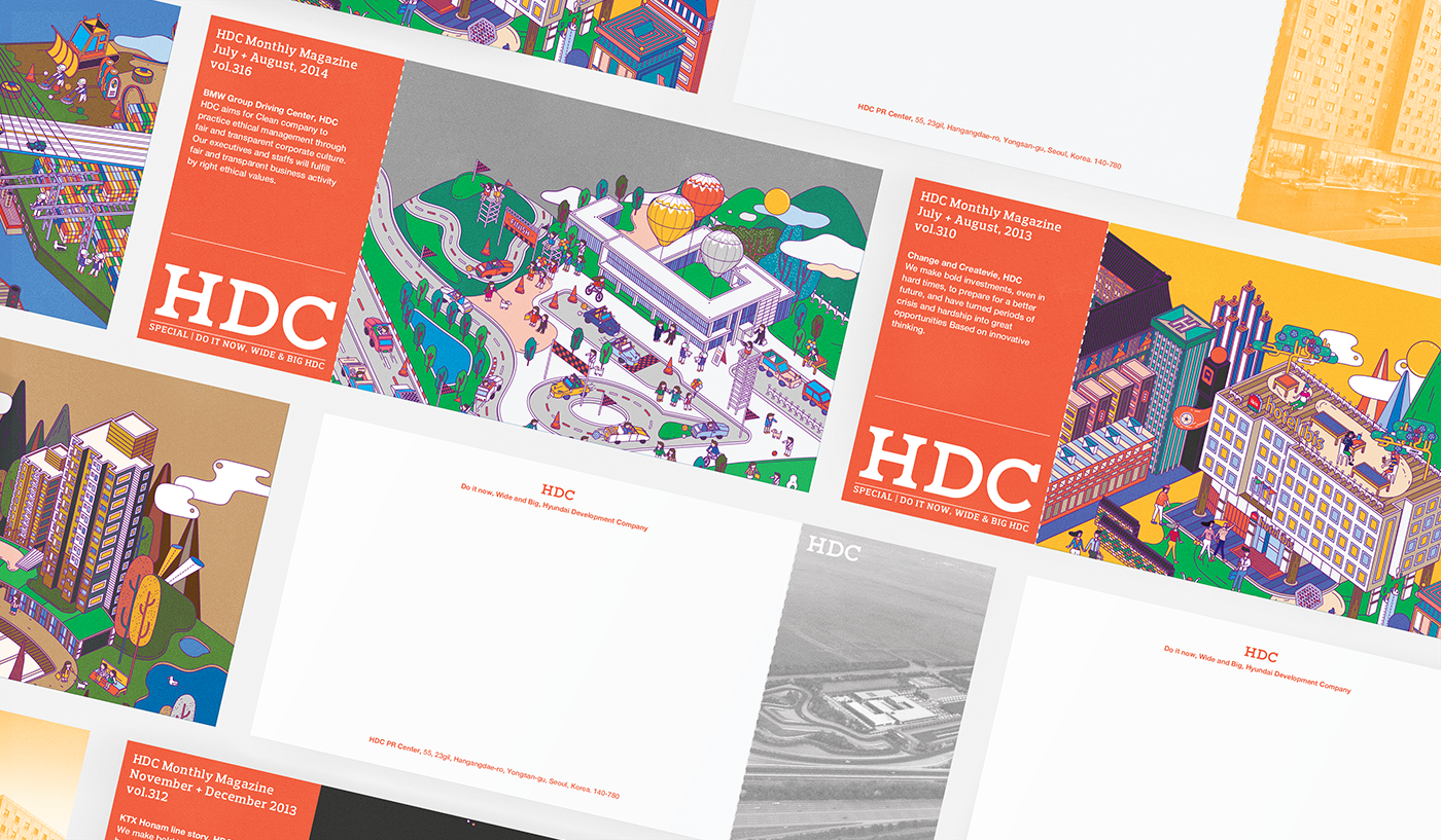 HDC construction ILLUSTRATION  building Miniature Magazine Cover magazine friendly Isometric