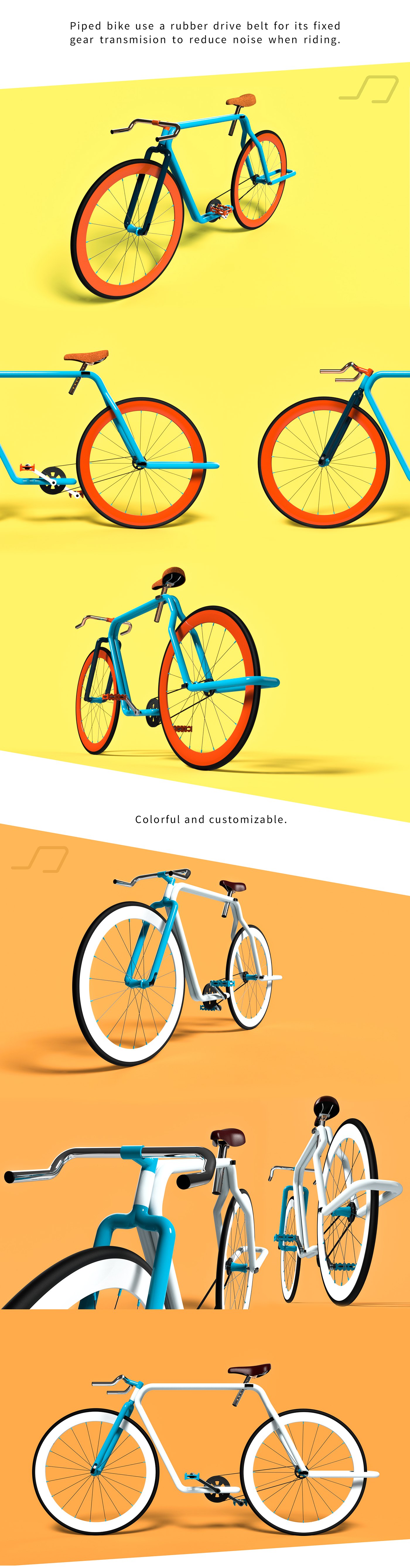 design Bike tube color Bicycle frame utbm wheel bend Piped