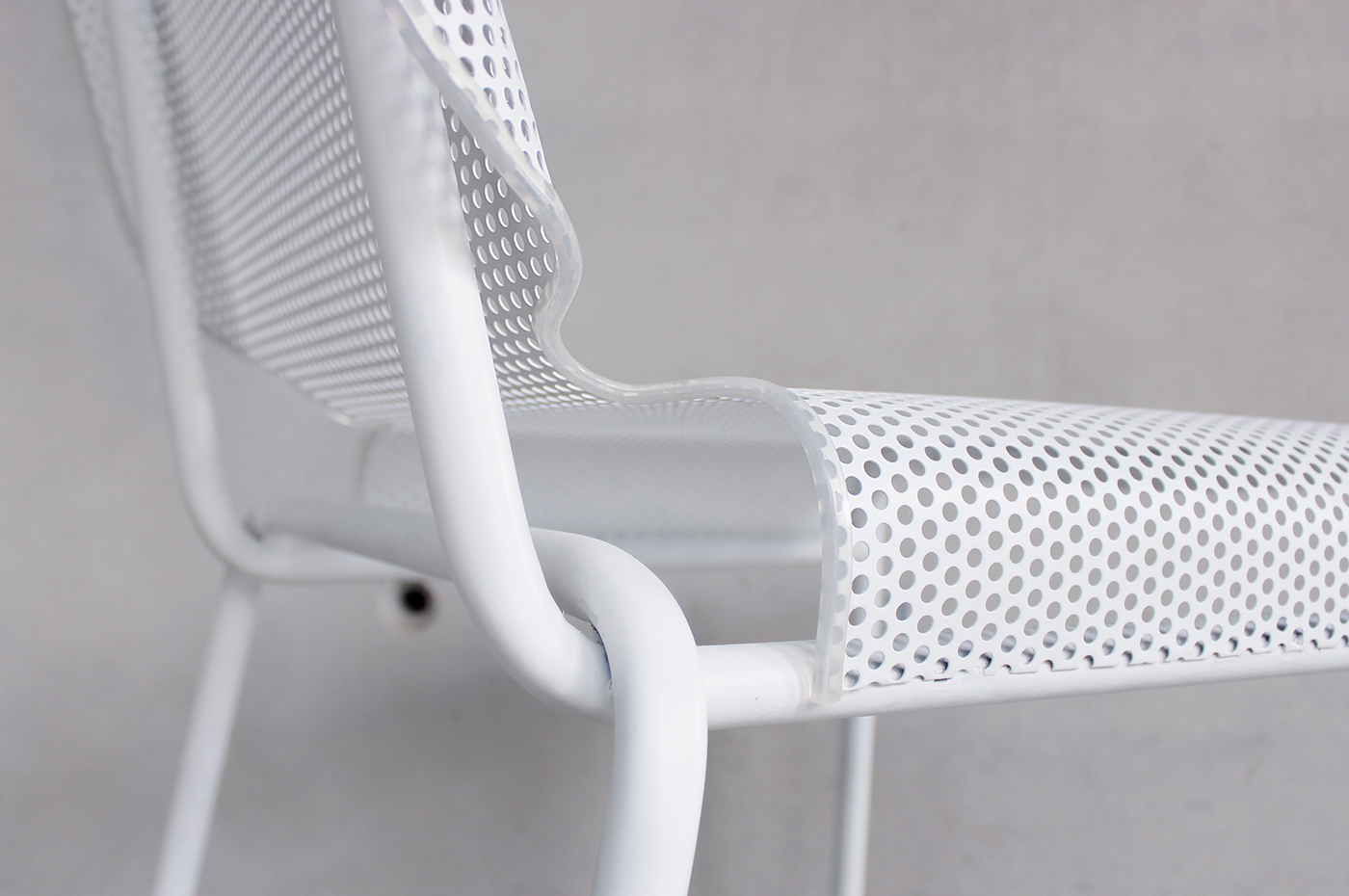metal Feminin chair perforated Calligaris model rapid prototype soft Phoenix