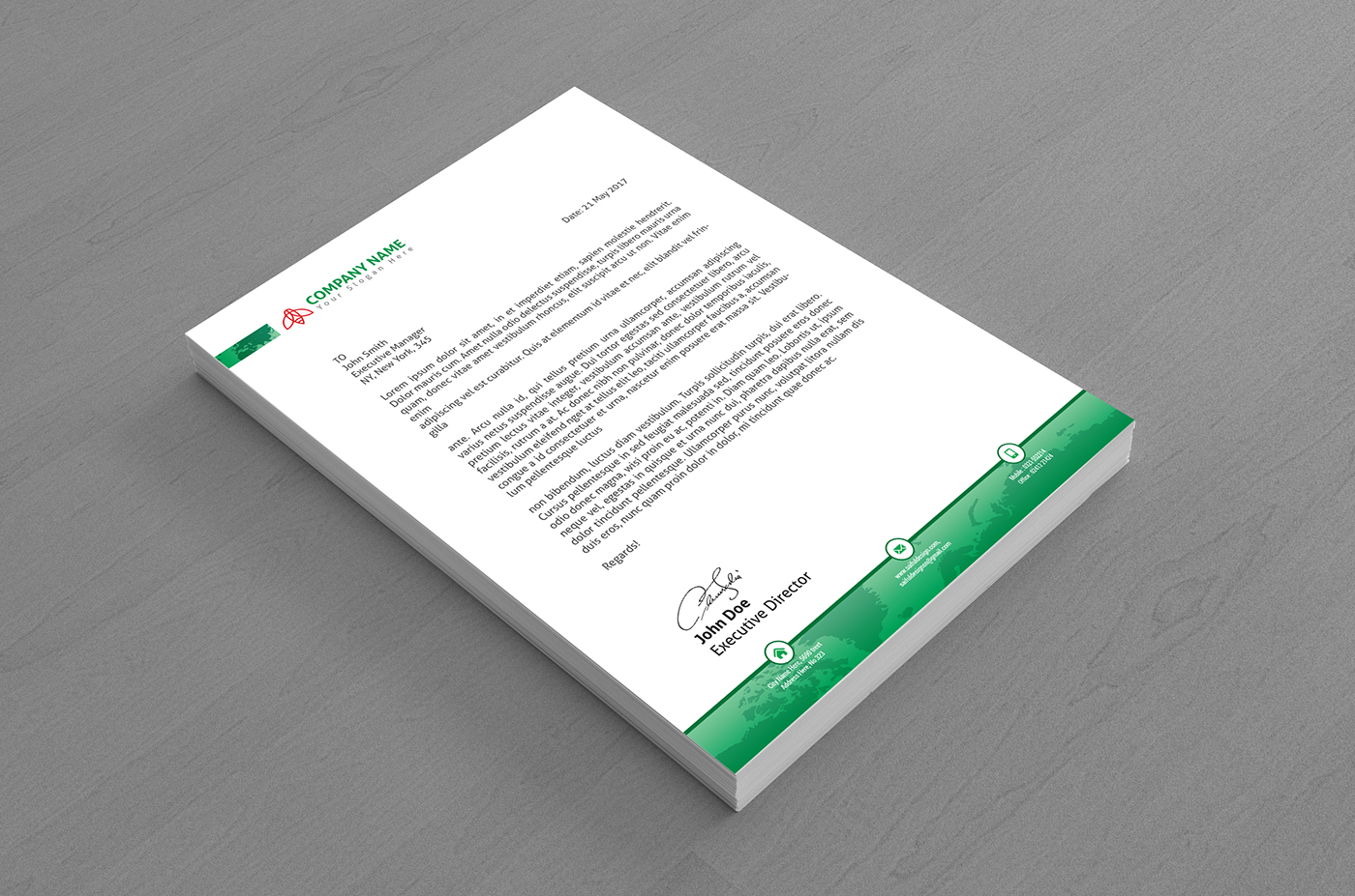 a4 ai business letterhead clean letterhead CMYK company letterhead corporate creative letterhead designer letterhead