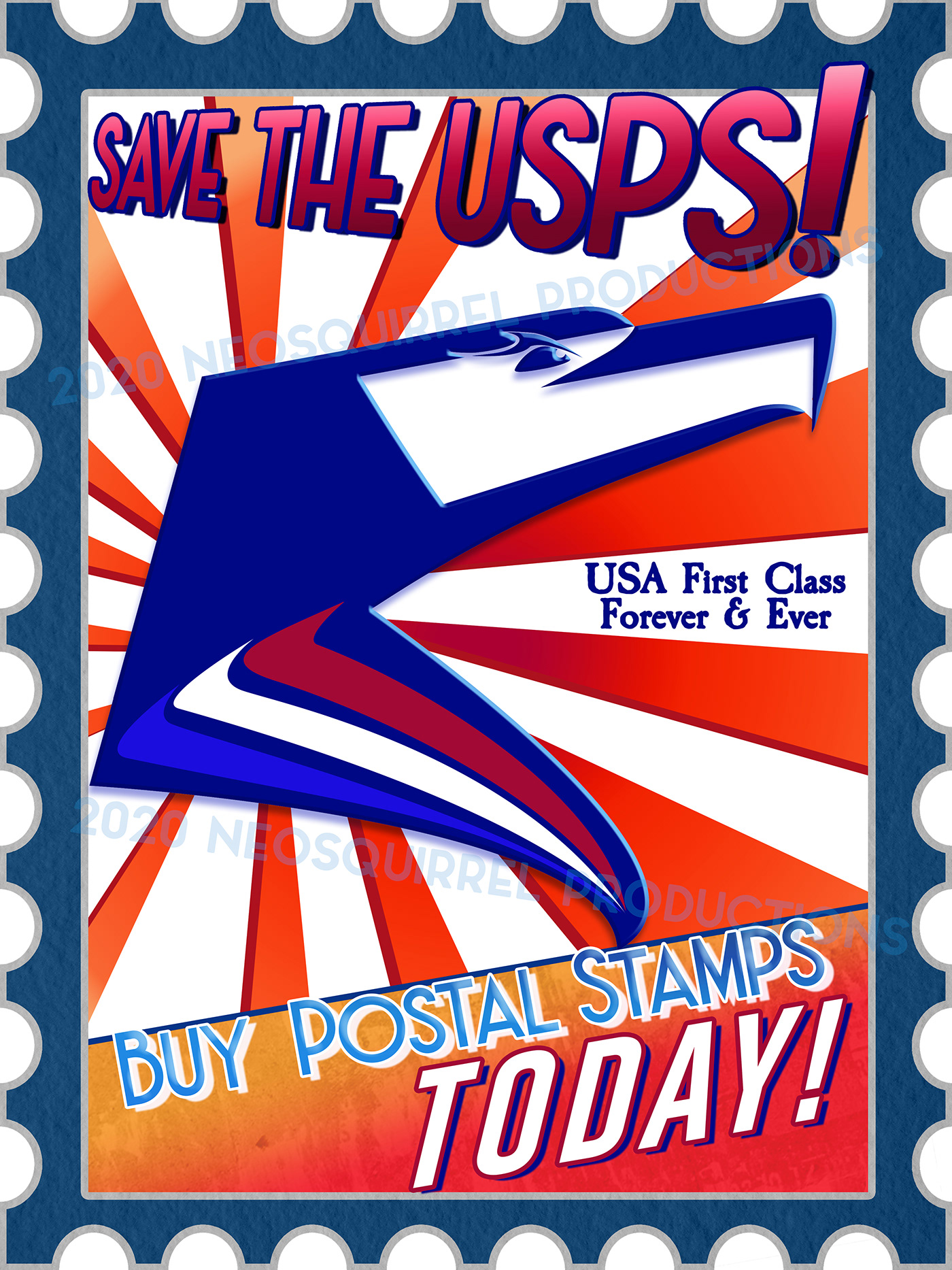 ILLUSTRATION  Illustrator mail patriotic Propoganda art RetroArt US Mail USPS vectorart vintage