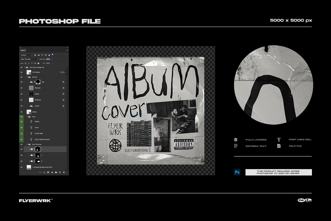 anti design Album cover template photoshop music artist Single Cover Art design