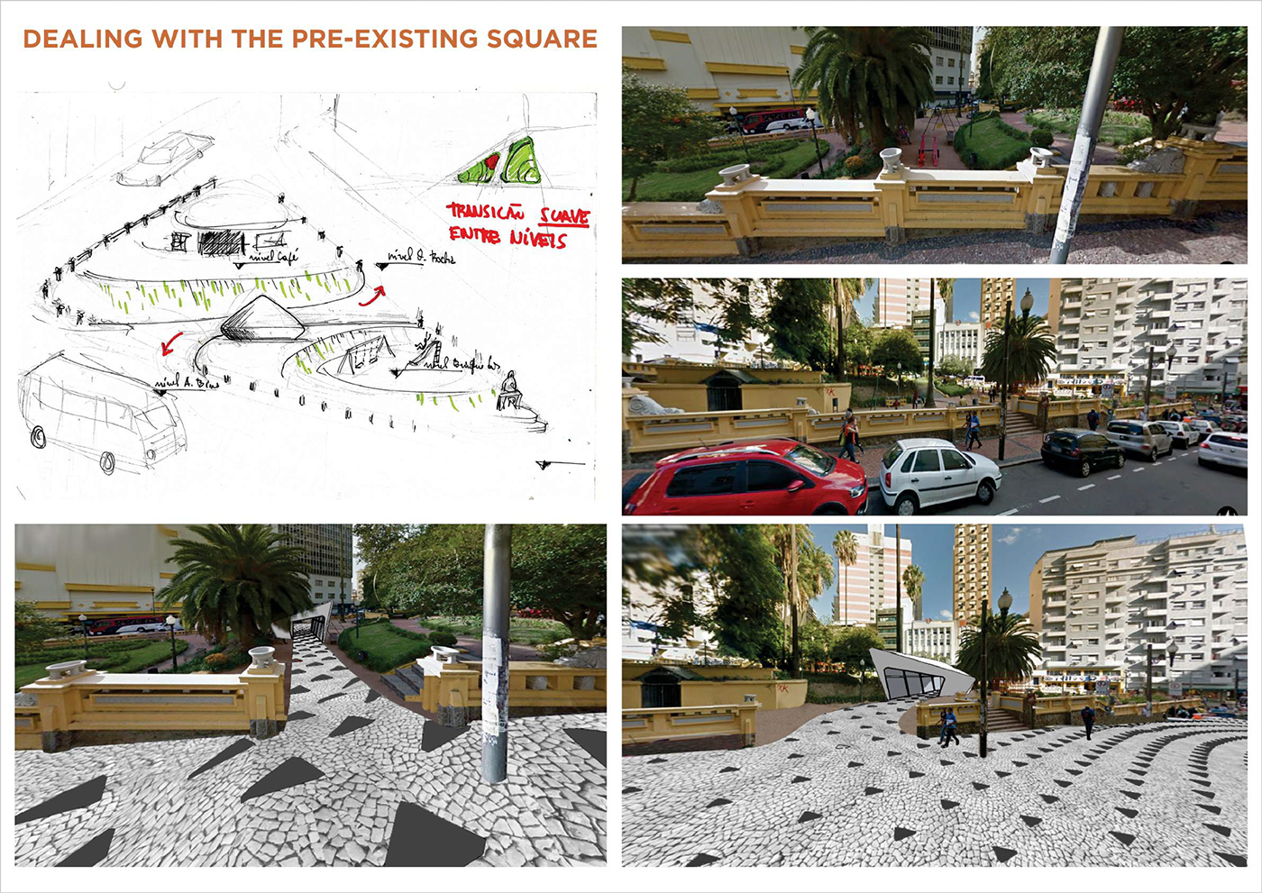 Urban Design pedestrian zone urban planning urbanism   porto alegre historic district square street furniture