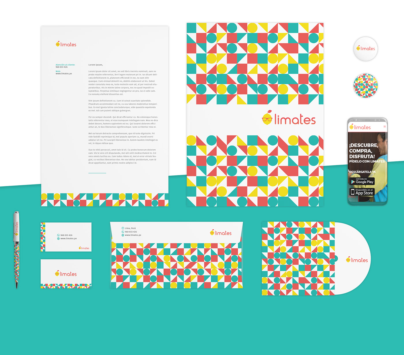 branding  visual identity Startup delivery modern stationery minimalist geometric logo colorful Unusual