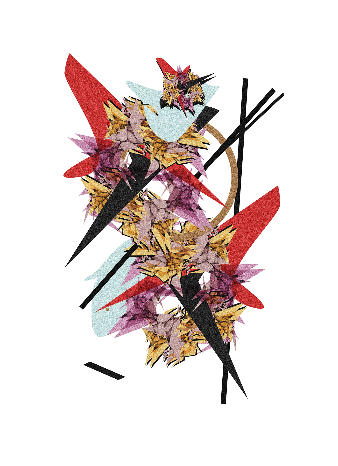 Digital Collage dotlism art book Poetry  raphael de luca crystals