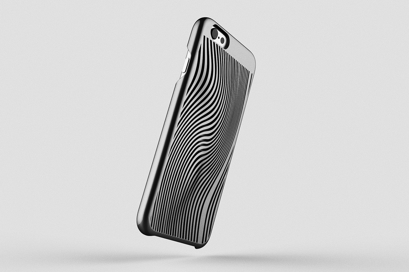 fidget iphone case product design  keyshot Solidworks noir black and white