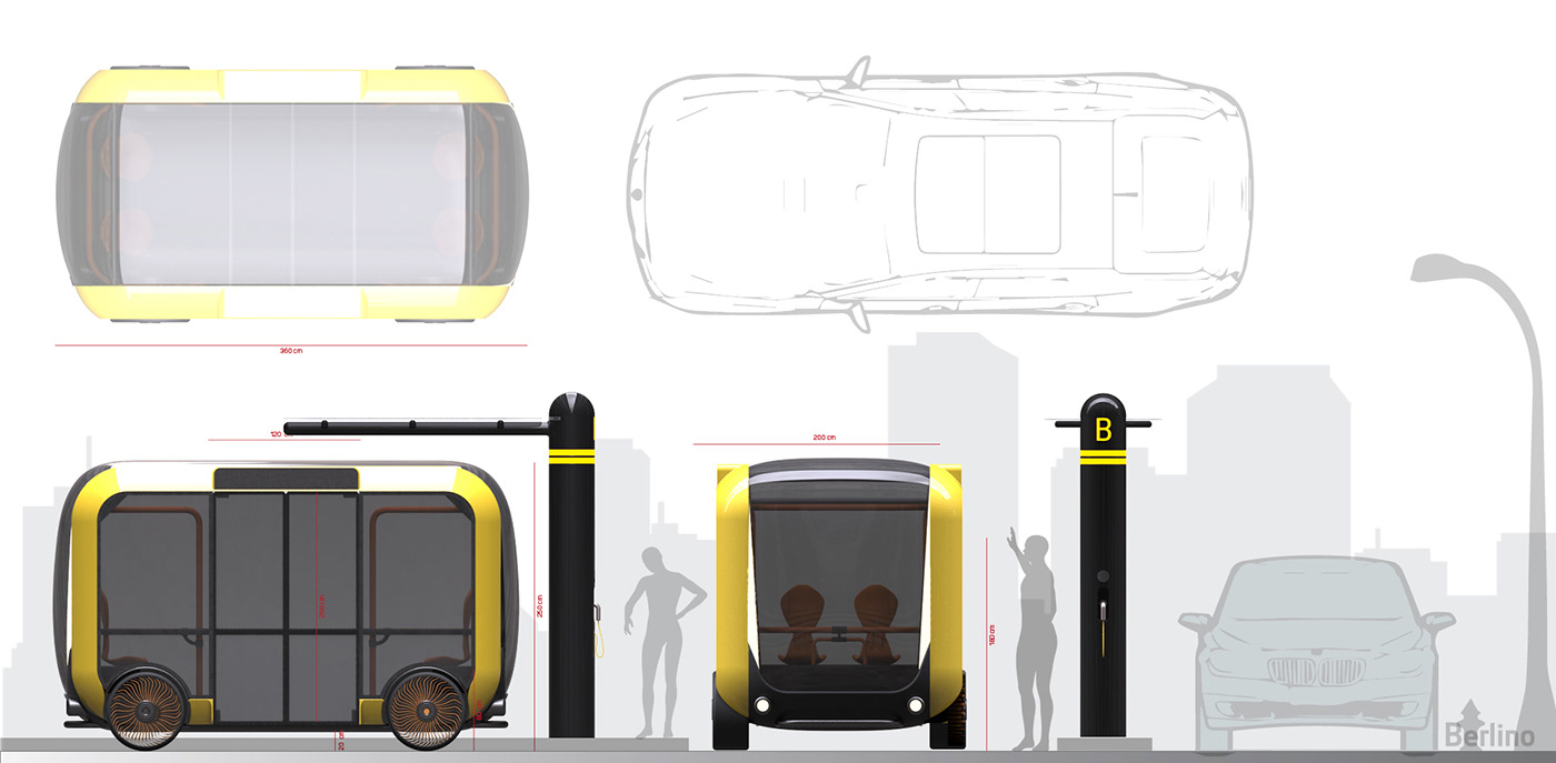 bus concept transportation mobility Urban electric autonomus