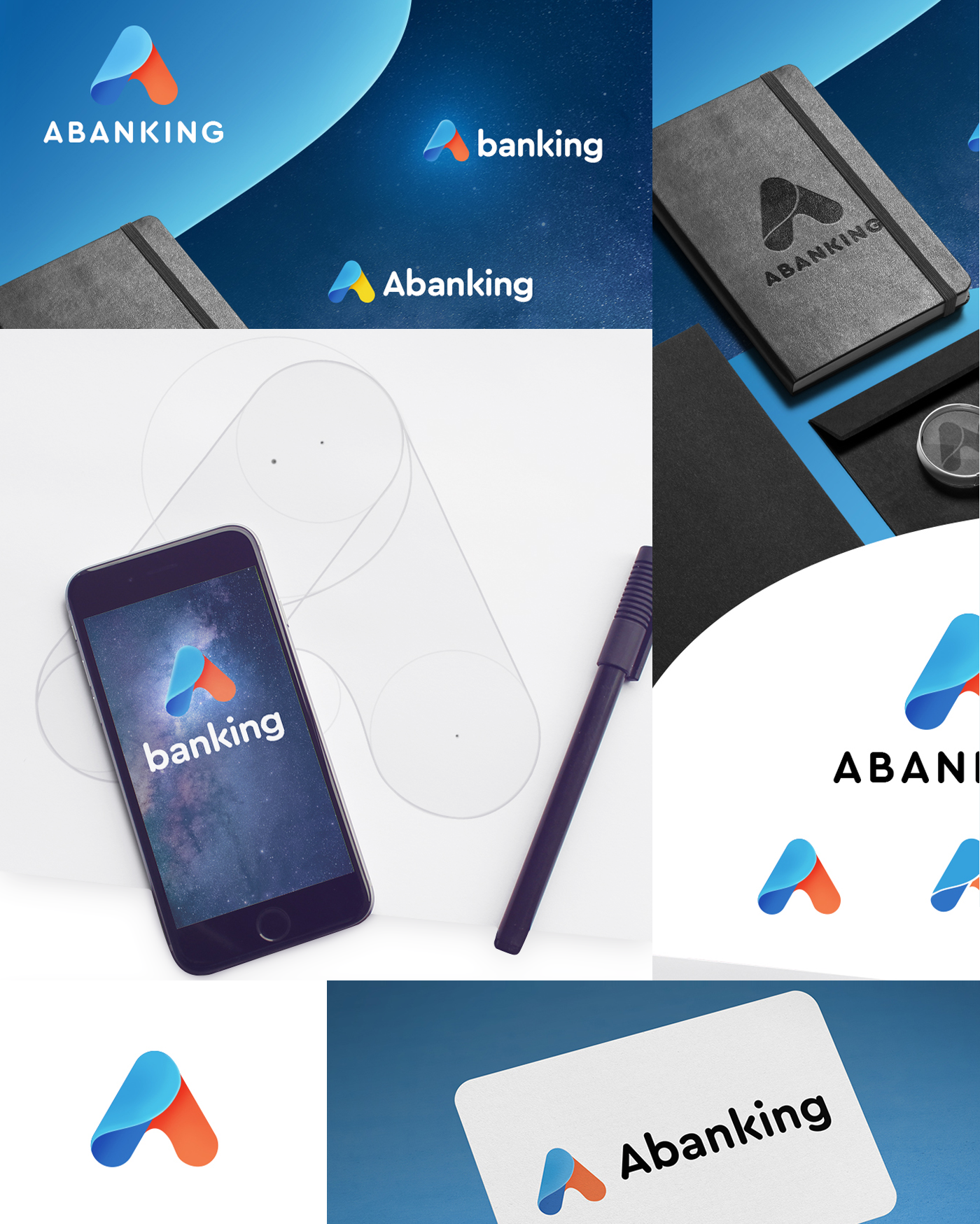 brand rebranding banking logo abanking artsofte logos branding  Startup identity