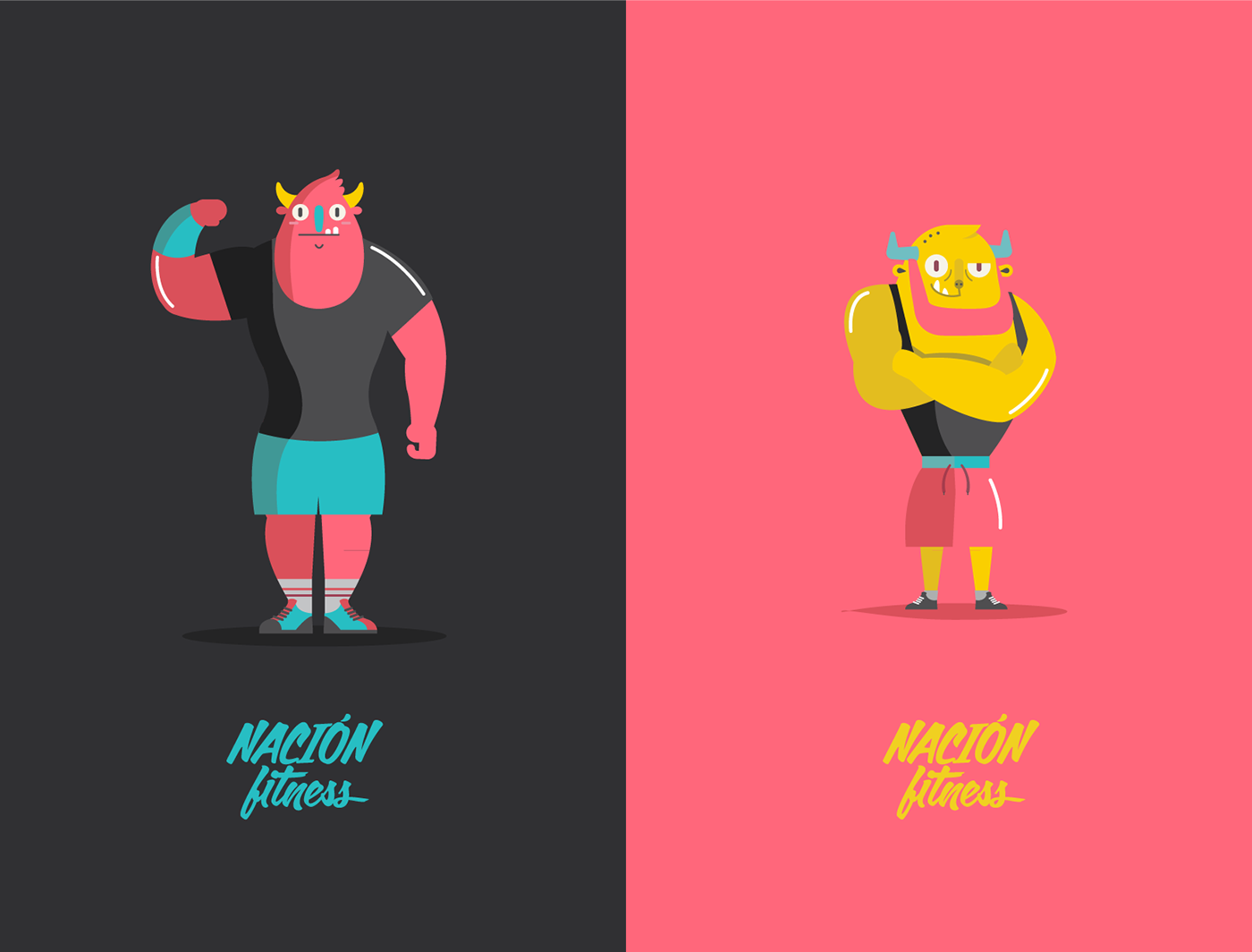 logo identity monster Character characterdesign gym workout Logotype mexico fitness Crossfit