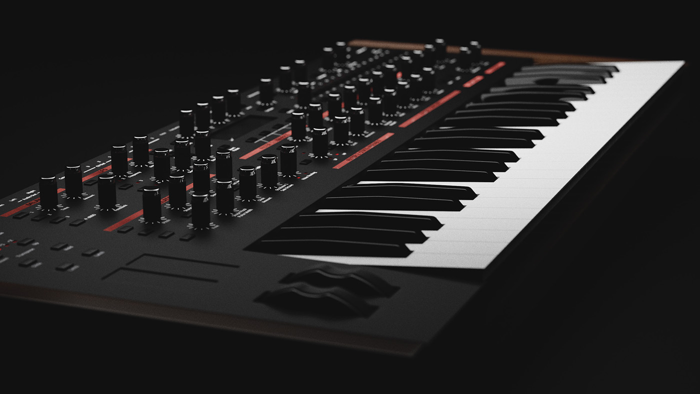 SYNTH instrument dave smith 3D model vray 3ds max