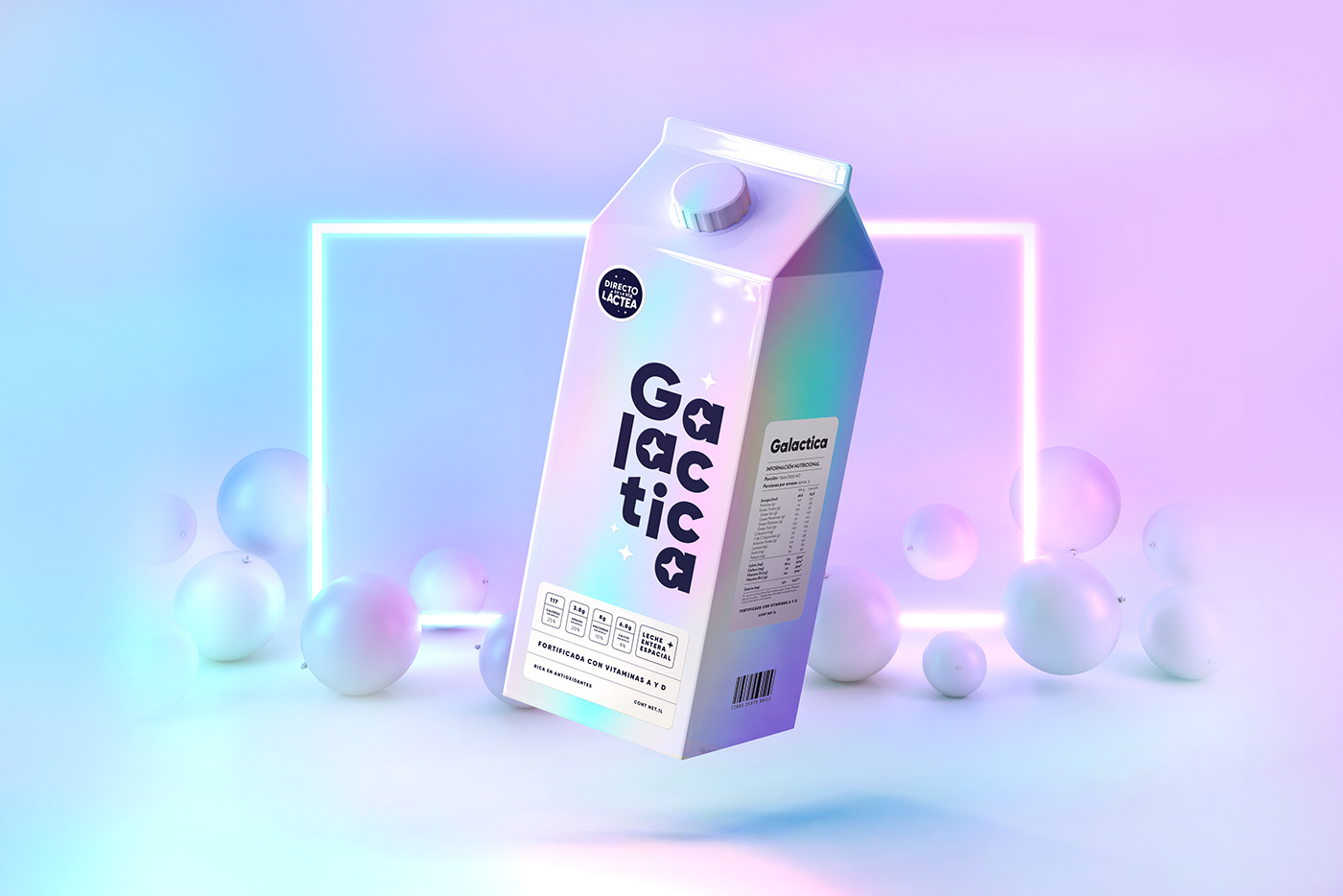 brand logos bottle cow galaxy milk milky way Mockup Packaging Space 