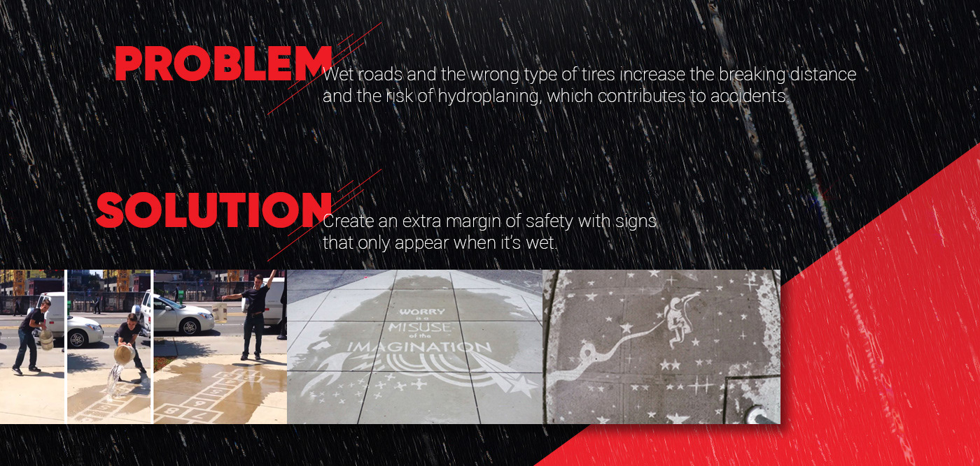 Bridgestone rainvisible signs