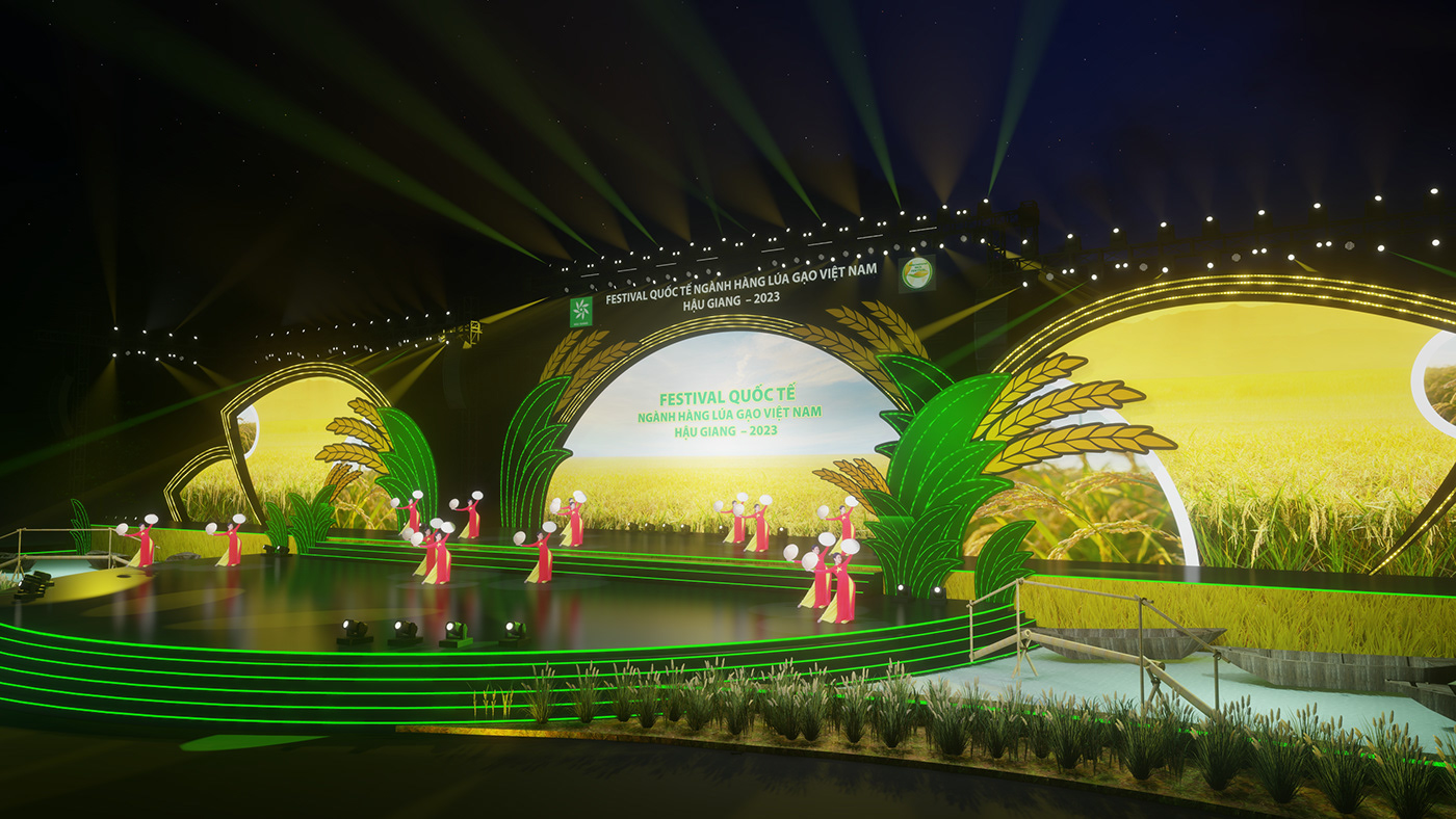 PHONGDESIGN85 SAN KHAU 3D Stage3D Event design festival Stage Events 3D vietnam