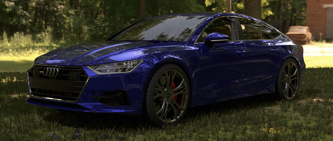 Audi car blender 3D Render cycles 3d modeling blender3d modeling visualization