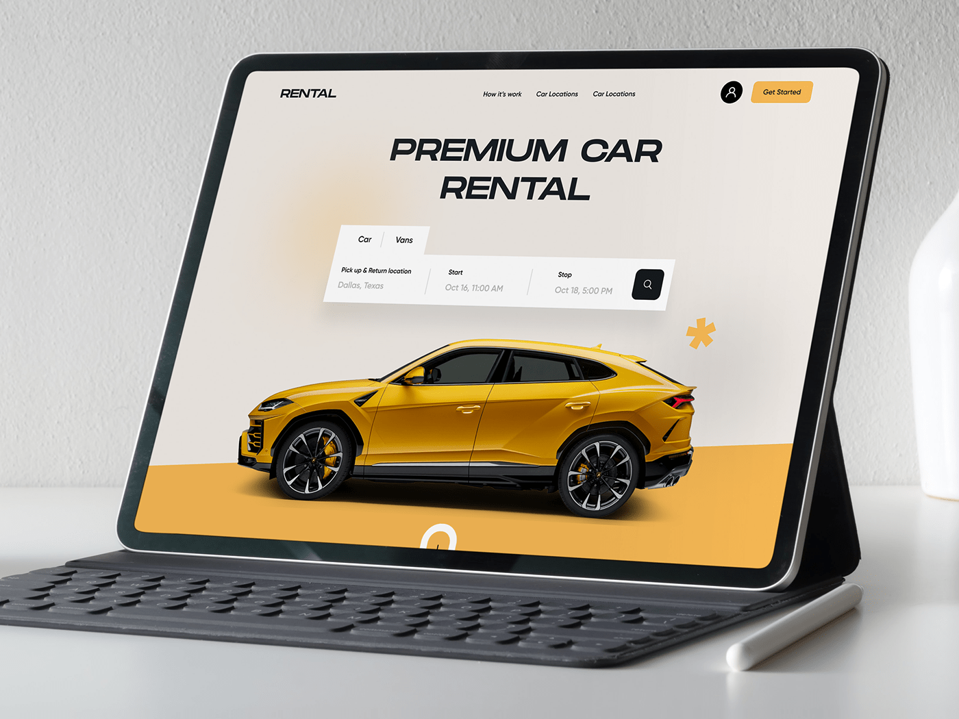 app design car Car rental homepage landing page rental ui design UI/UX Web Design  Website