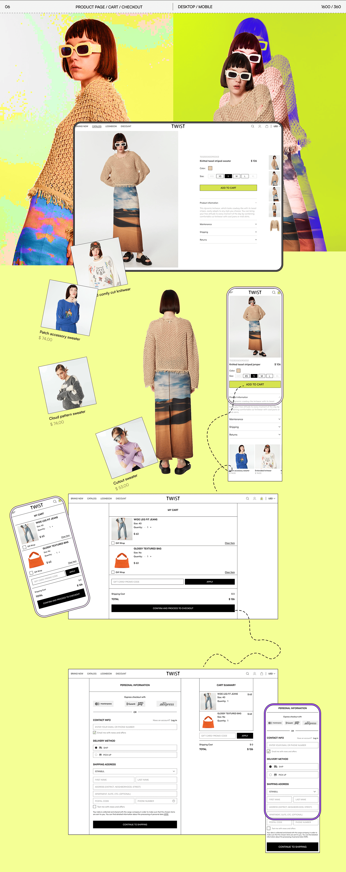 e-commerce UI/UX Website Fashion  online store graphic design  brand identity