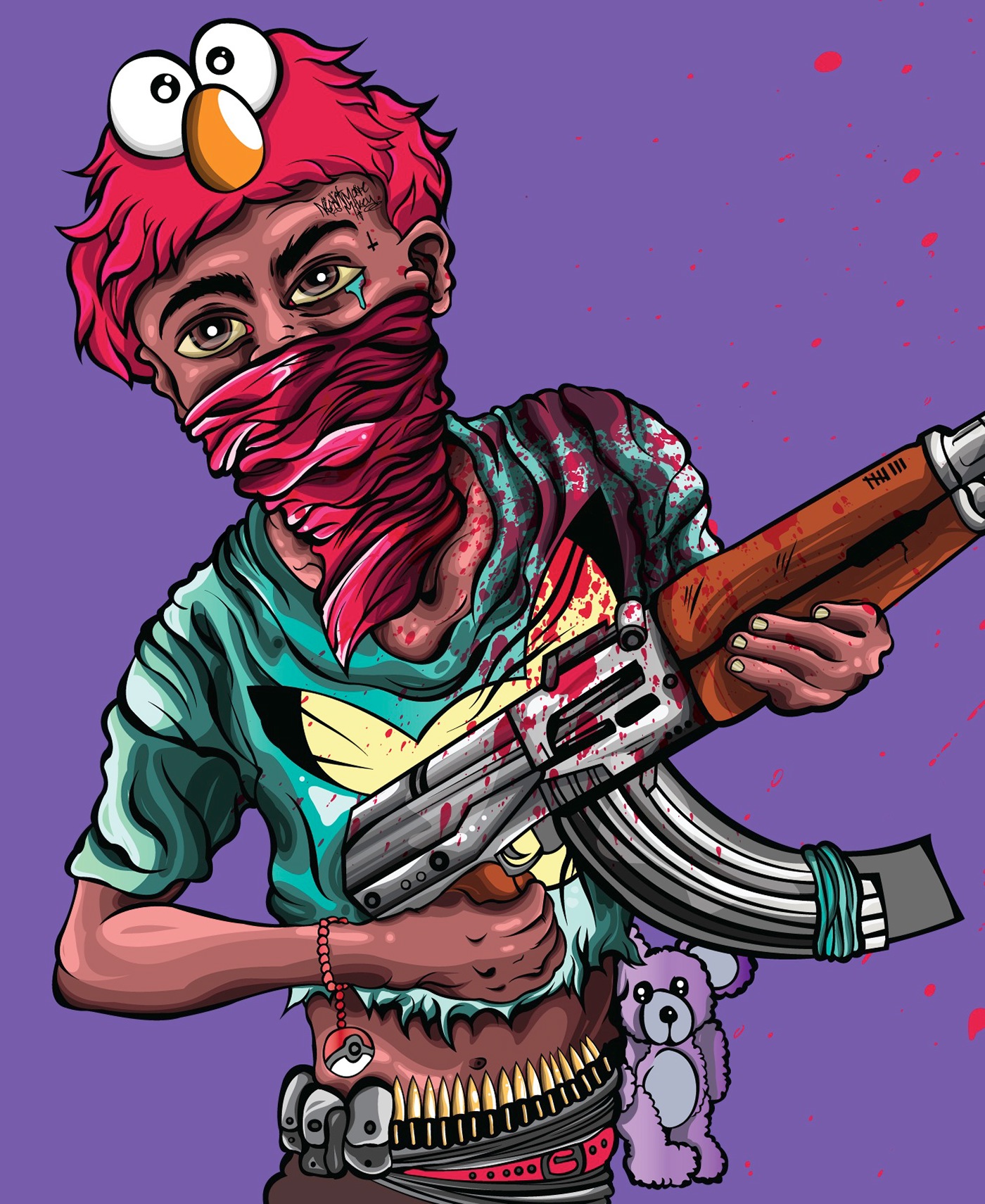 Adobe Portfolio vectorart vector soldier child kids guns conflict Global crisis nightmaremikey