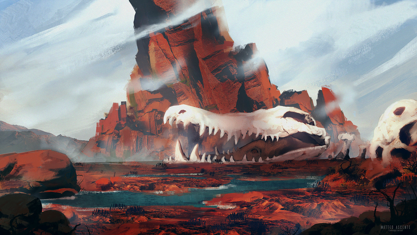 orange science fiction mars books spaceships photomanipulation vectors Dino mountains