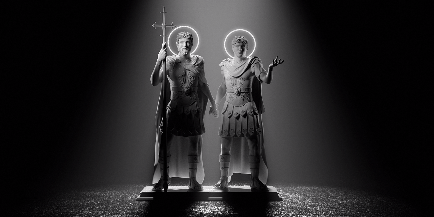 3D art art direction  Catholic cinema 4d craft LGBT pride sculpture saint